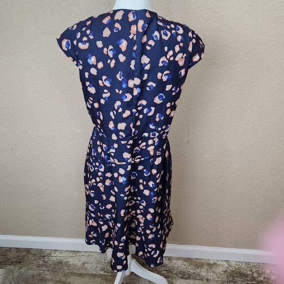 Hutch Wrap Around Clara Navy Blue Leopard Dress XXL (4684) - Picture 3 of 8